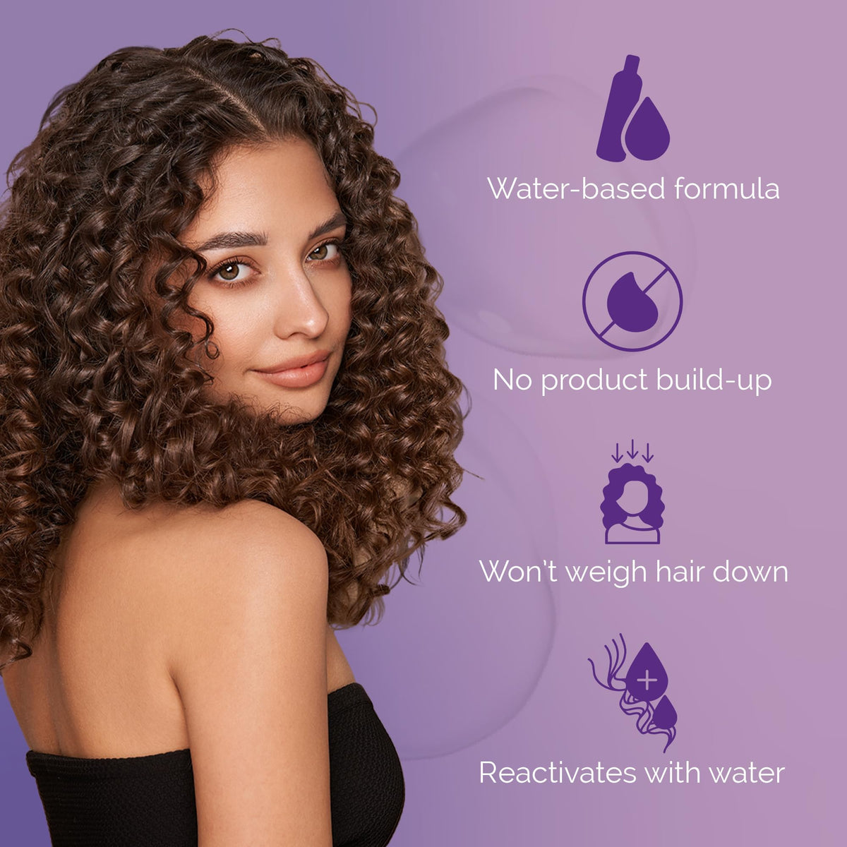 Applying Curl Keeper to wet hair with scrunching for defined curl benefit