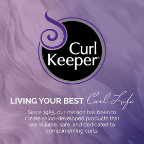 Curl Keeper clips on a bathroom shelf illustrating everyday storage and convenience