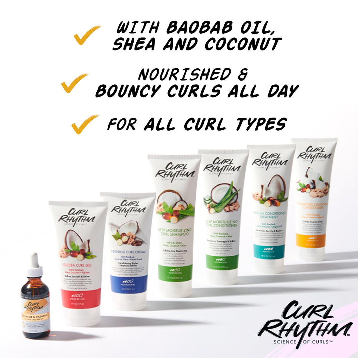 Curl Rhythm being applied to damp hair for improved curl definition