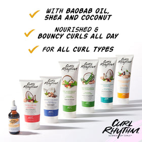 Curl Rhythm being applied to damp hair for improved curl definition