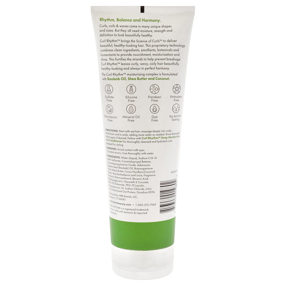 Curl Rhythm baobab and shea butter ingredients to convey natural nourishment benefits