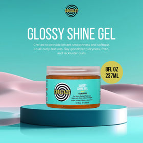 Curldaze gel texture close-up with kukui oil sheen for smooth definition