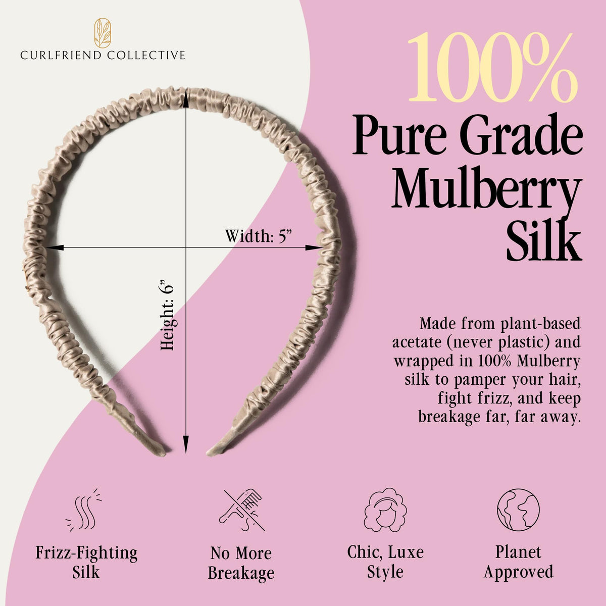 Curlfriend Collective side profile highlighting comfort curve that prevents pressure