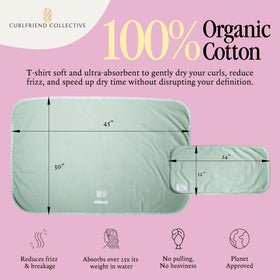 Curlfriend Collective close-up of organic cotton texture highlighting gentle absorbency