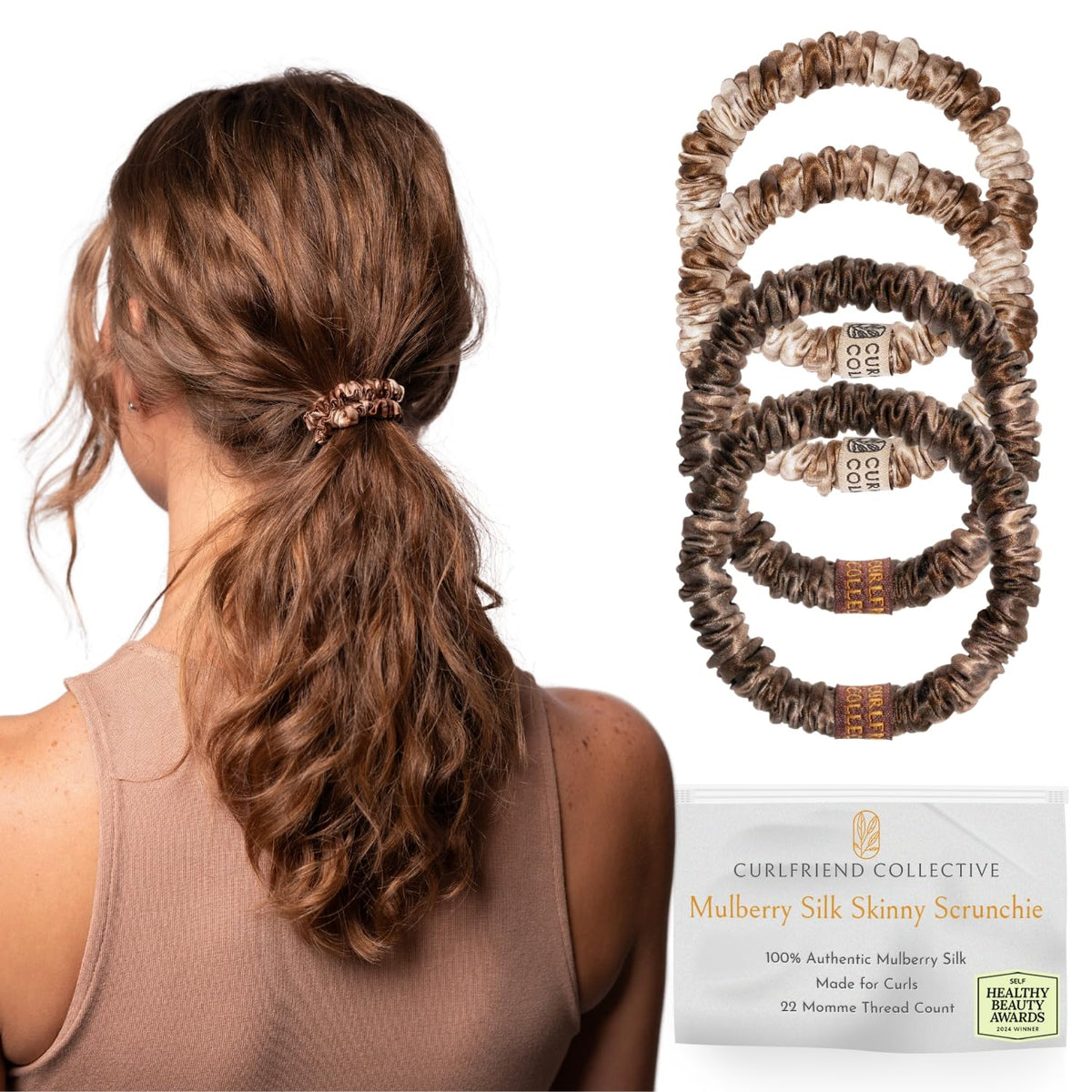Curlfriend Collective front packaging showing honey deep bronde tones and secure hold