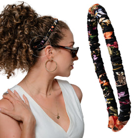 Curlfriend Collective front view of headband showing elegant pattern and fit benefit
