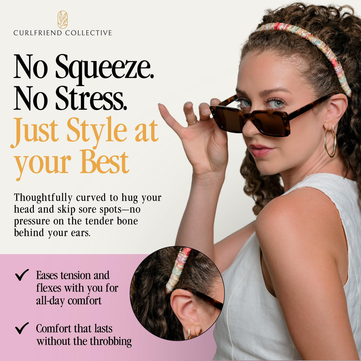 Curlfriend Collective on curly hair in use keeping frizz controlled and style intact