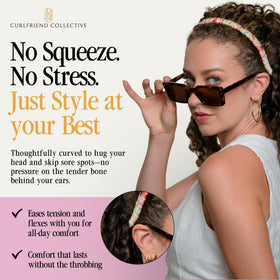 Curlfriend Collective on curly hair in use keeping frizz controlled and style intact