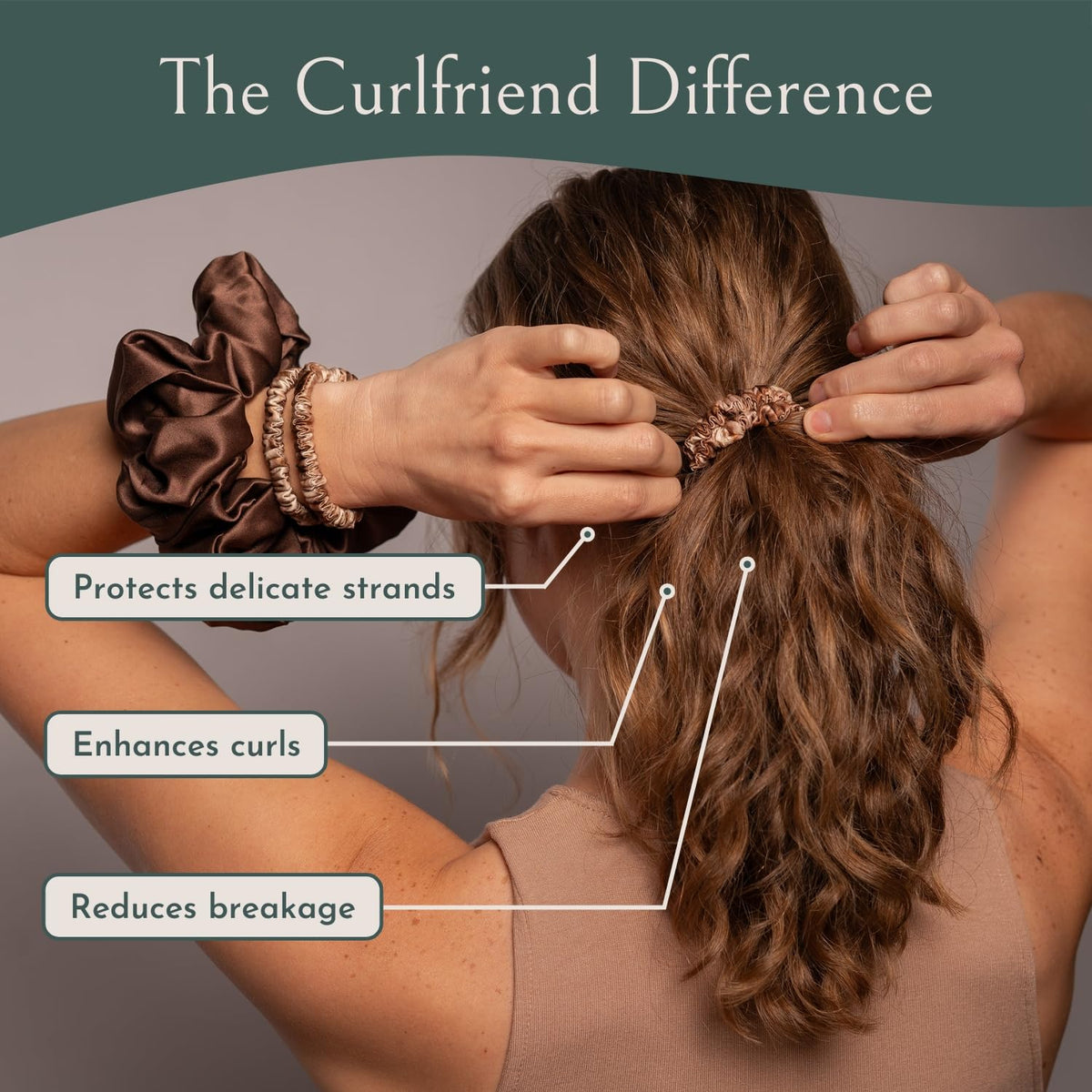 Curlfriend Collective label detail highlighting OEKO-TEX certification and safe materials
