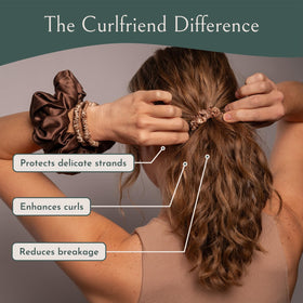 Curlfriend Collective label detail highlighting OEKO-TEX certification and safe materials