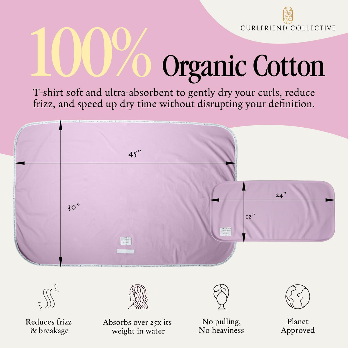 Curlfriend Collective Mini towel folded compact for travel and gym convenience