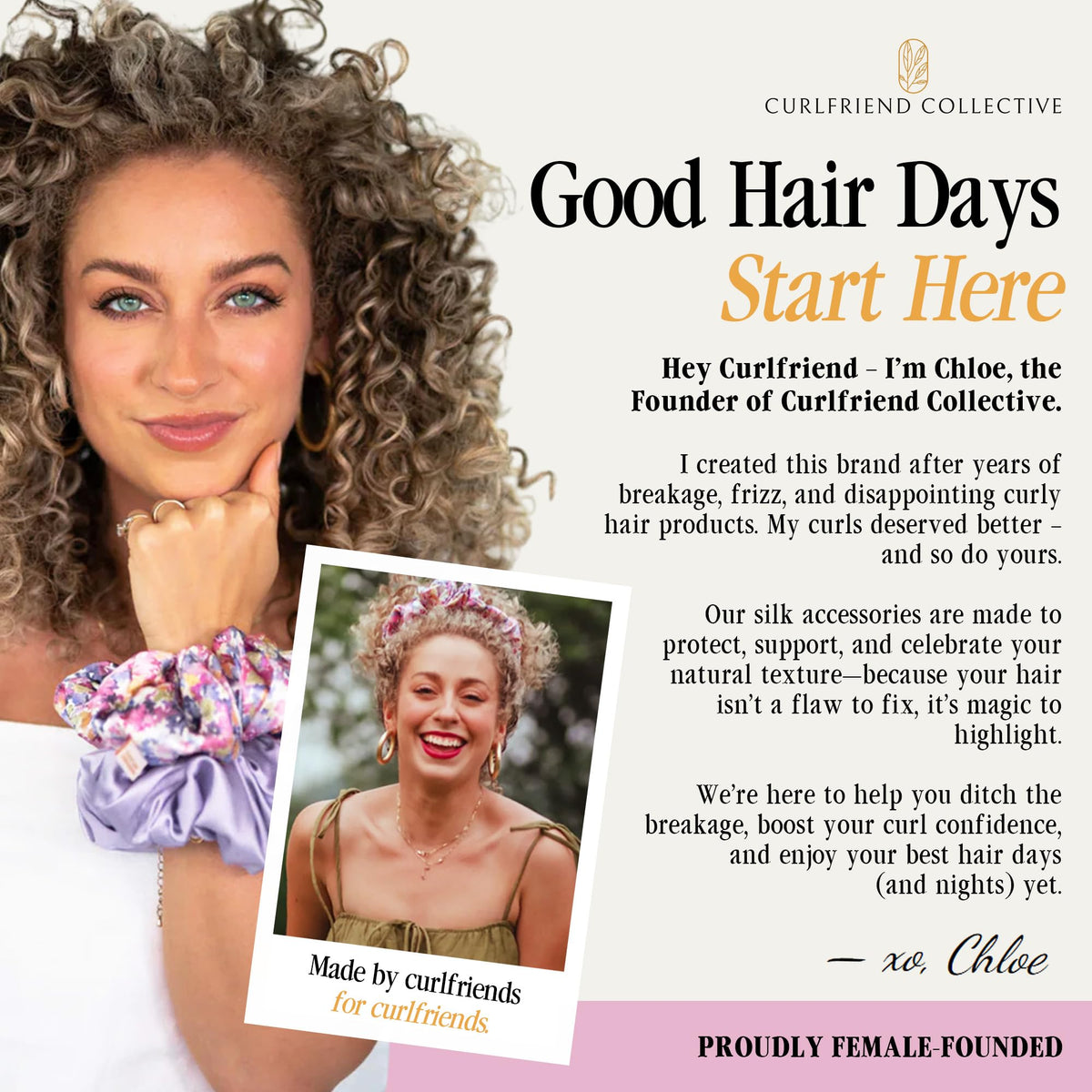 Curlfriend Collective headband on nightstand showing everyday luxury and care benefit