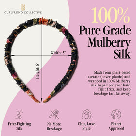 Curlfriend Collective headband on curly hair showing gentle hold and style protection benefit