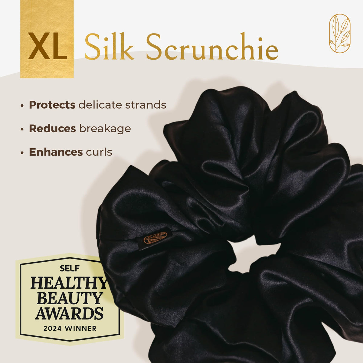 Curlfriend Collective close-up of 22-momme silk texture showing smooth, anti-frizz benefit