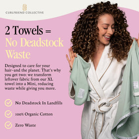 Curlfriend Collective XL and Mini side-by-side showing size options for different routines