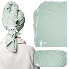 Curlfriend Collective XL wrap front view showing soft fabric and supportive fit