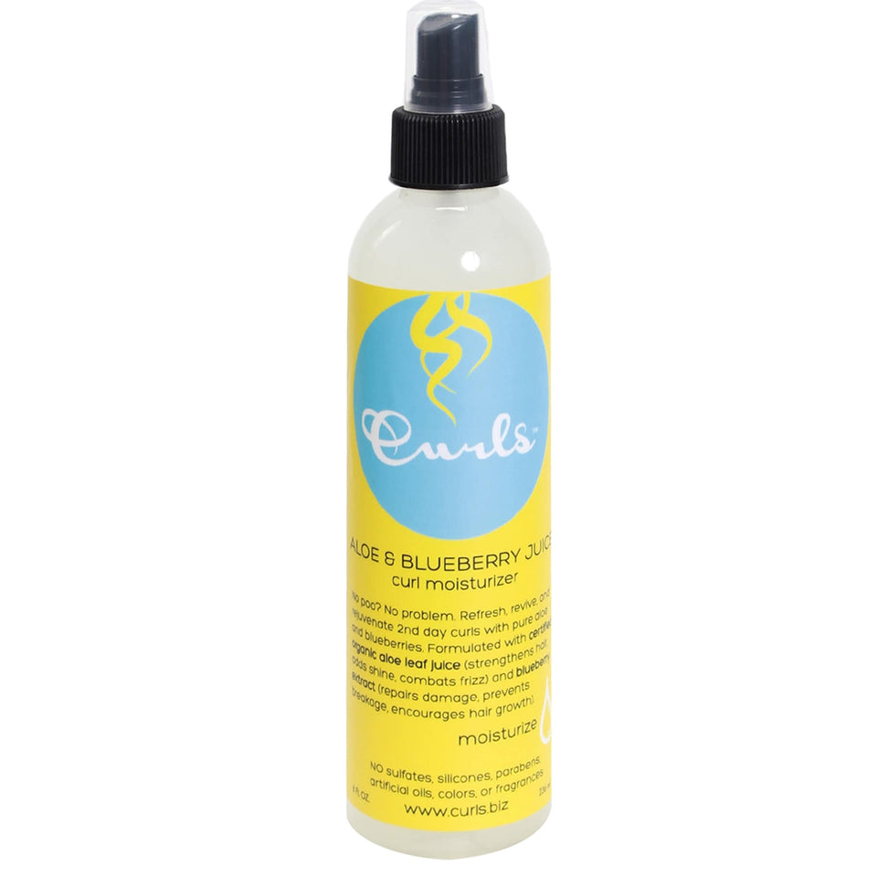 CURLS bottle front packaging showing label and 8oz size for easy identification