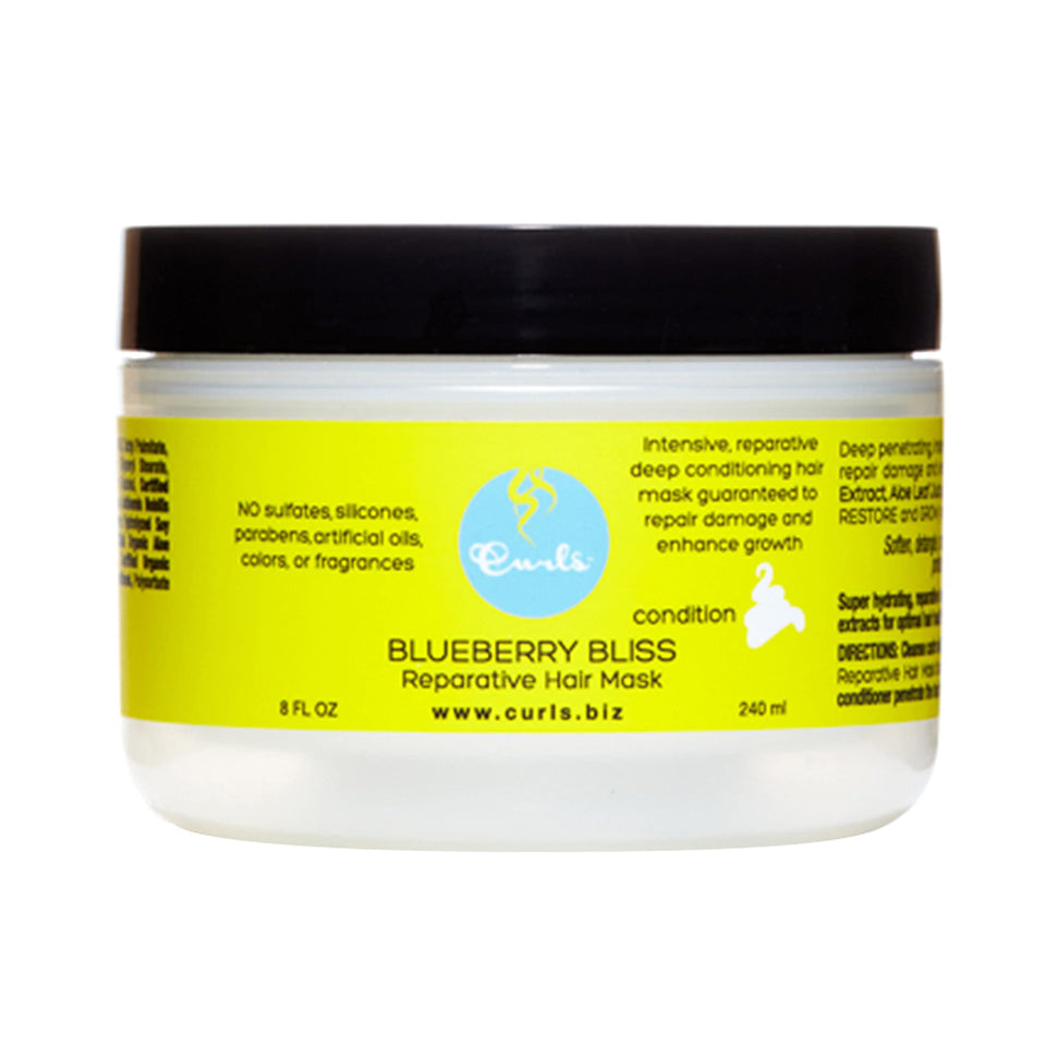 Curls jar front label showing product name and size for clear identification