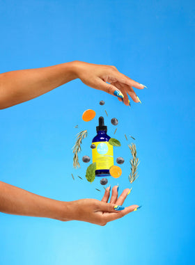 Curls blueberry bliss applied during scalp massage demonstrating improved scalp hydration