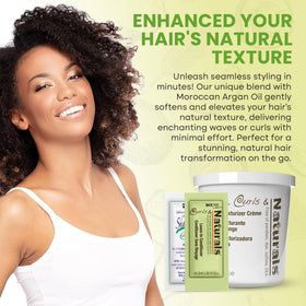 Curls & Naturals leave-in conditioner tube showing lightweight detangling and shine