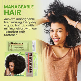 Curls & Naturals application image showing hands applying cream for controlled styling