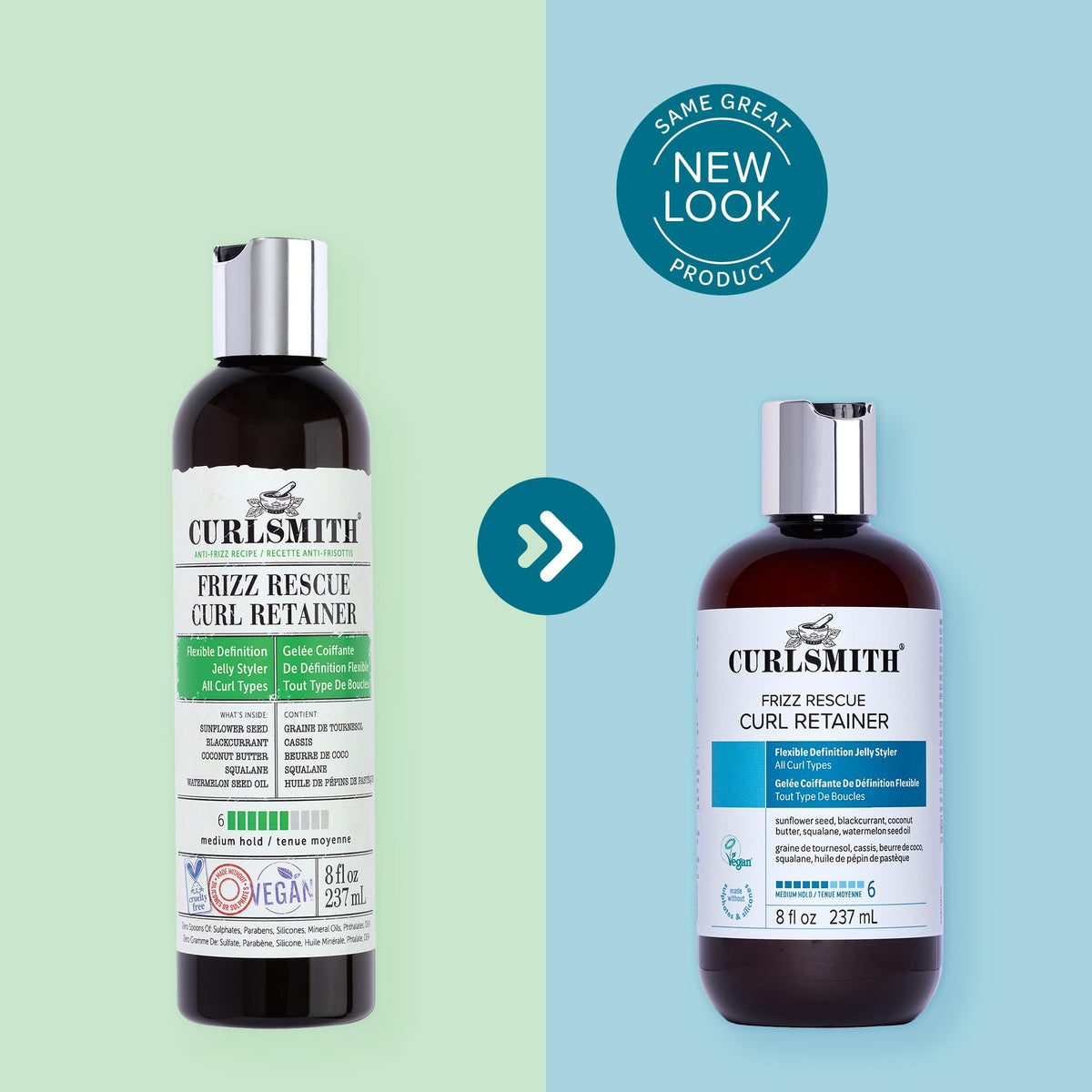 CURLSMITH applying jelly to damp curls for defined, frizz-controlled results