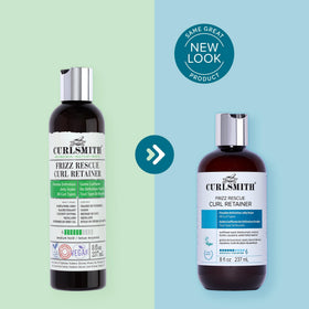 CURLSMITH applying jelly to damp curls for defined, frizz-controlled results