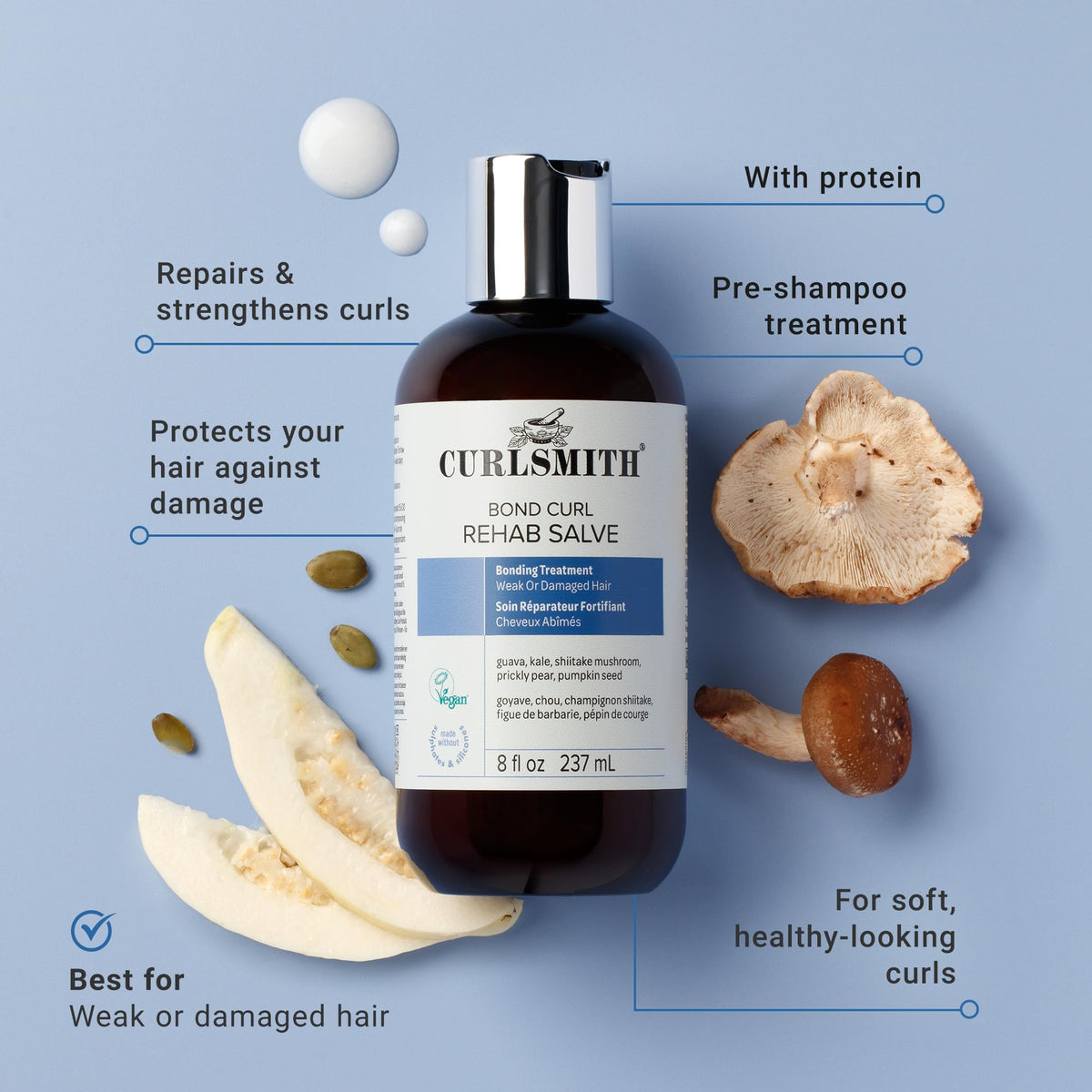 CURLSMITH texture close-up of creamy salve highlighting rich consistency for deep absorption
