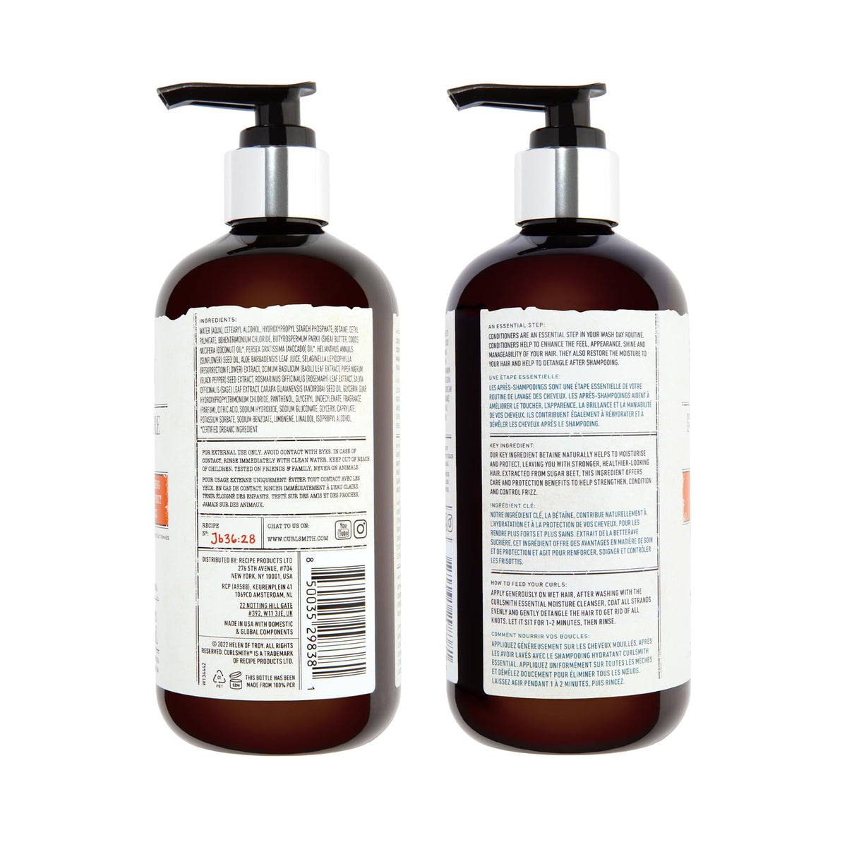 CURLSMITH bottle on bathroom shelf styled in routine for everyday curl care