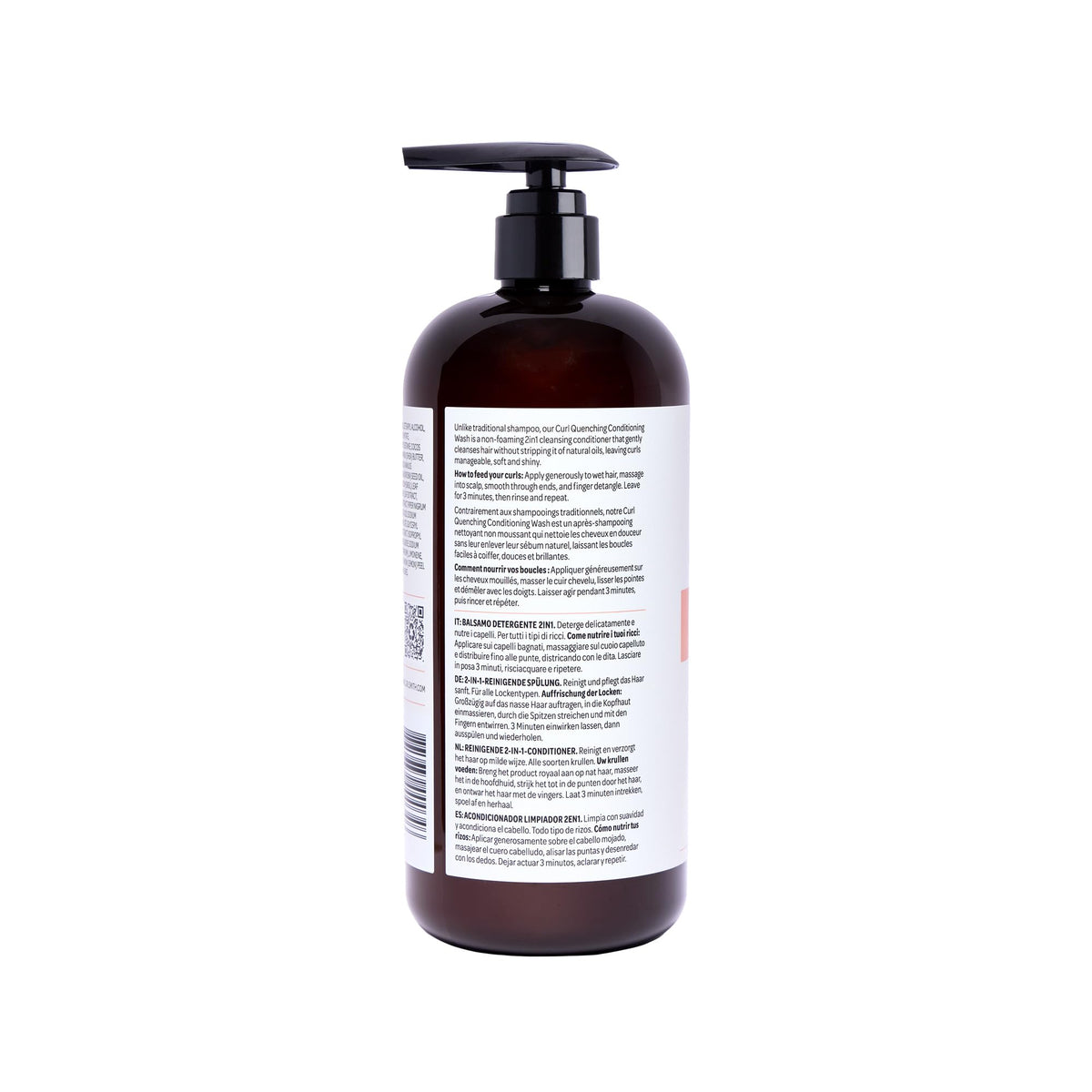 CURLSMITH bottle on a bathroom shelf in a lifestyle scene signaling everyday curl care