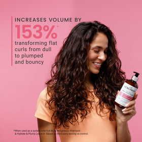 CURLSMITH conditioner applied in shower offering detangling and smoothing action