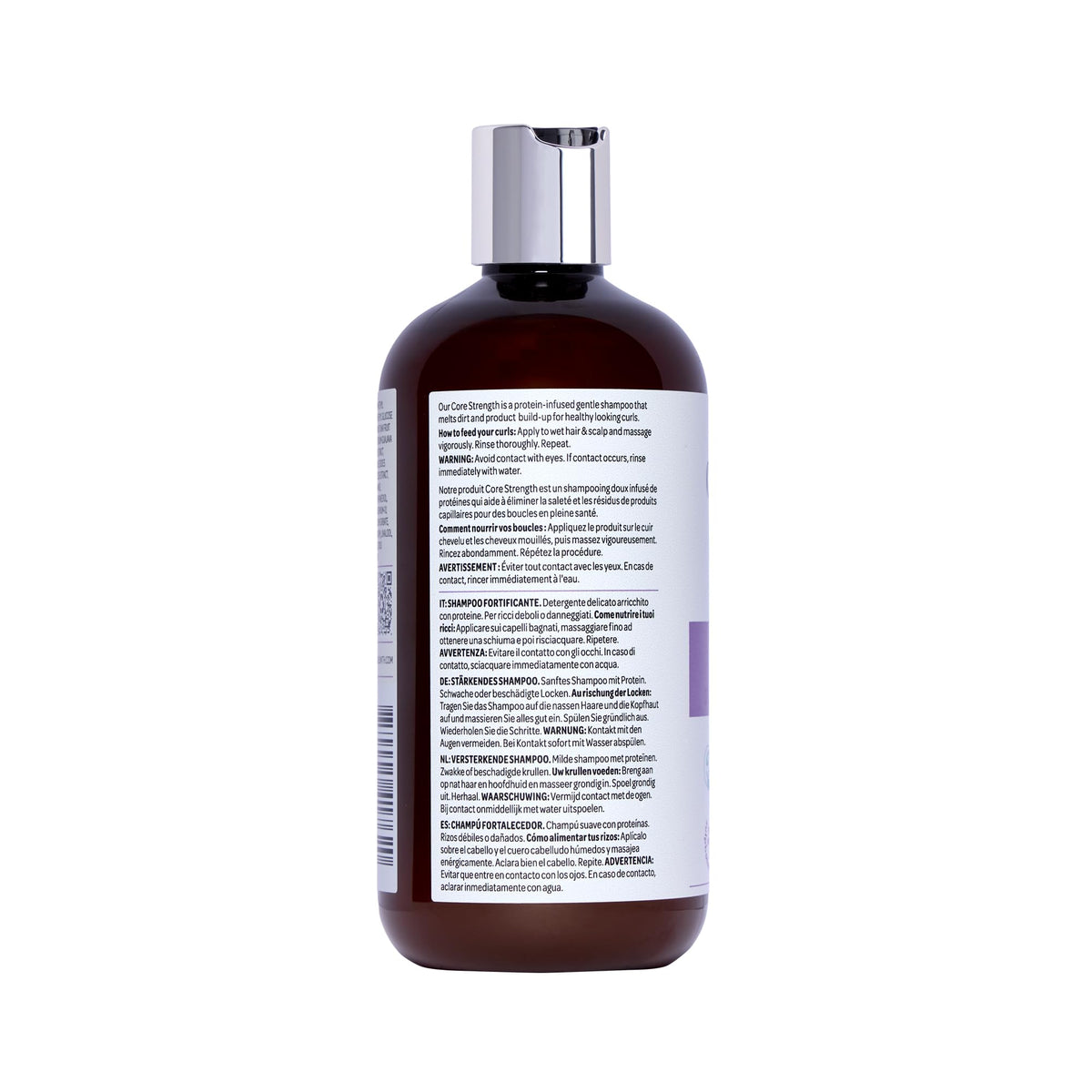CURLSMITH label highlighting vegan and cruelty-free certifications