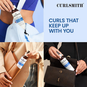 CURLSMITH label highlighting micellar water and tropical extracts