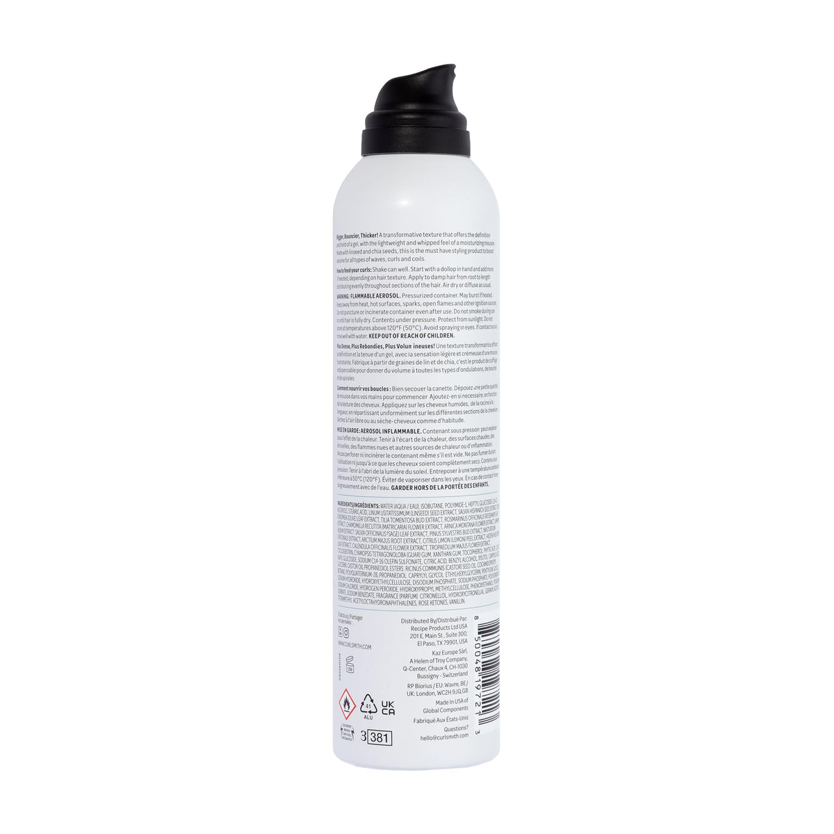 CURLSMITH defined curls after diffusing showing long-lasting volume