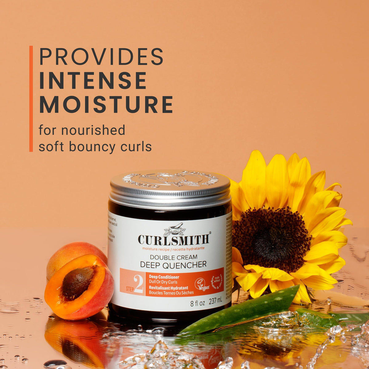 CURLSMITH 8 oz jar next to ruler showing true product size and value