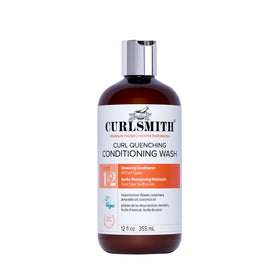 CURLSMITH front bottle view showing brand and product offering gentle cleansing