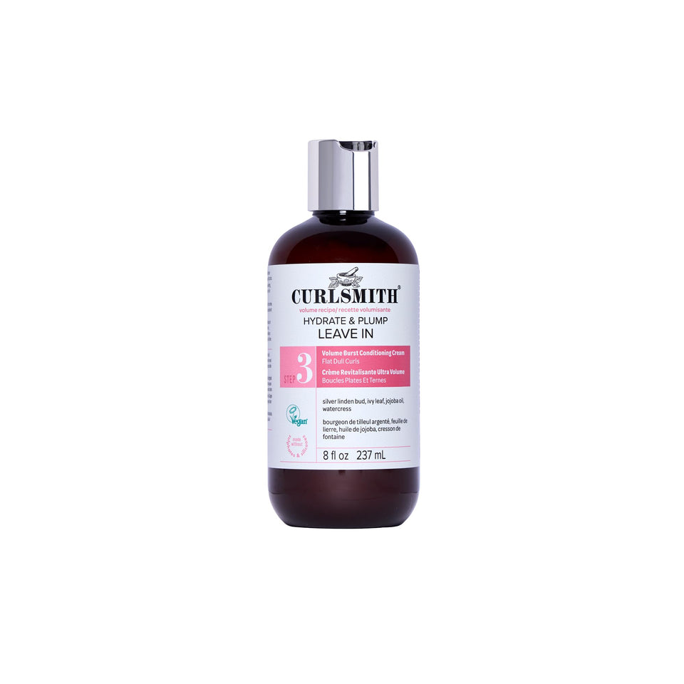 CURLSMITH front packaging showing lightweight volumizing leave‑in benefit