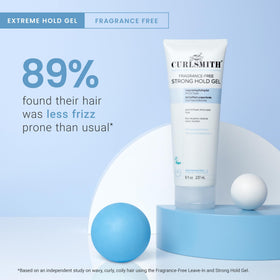 CURLSMITH gel applied to damp curls for enhanced definition