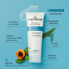 CURLSMITH gel texture close-up illustrating smooth spreadability and control