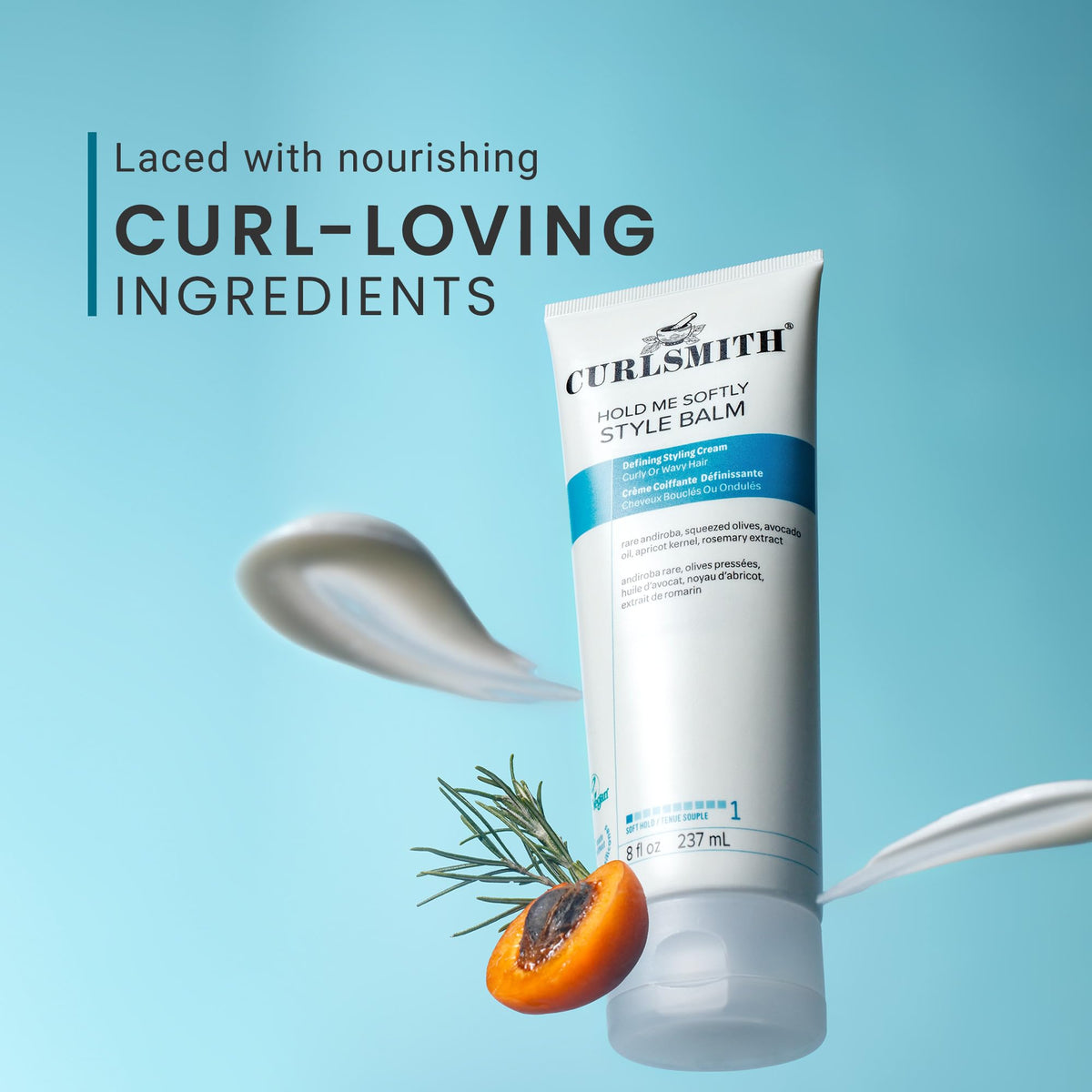 CURLSMITH applied to damp curls demonstrating enhanced definition and hydration