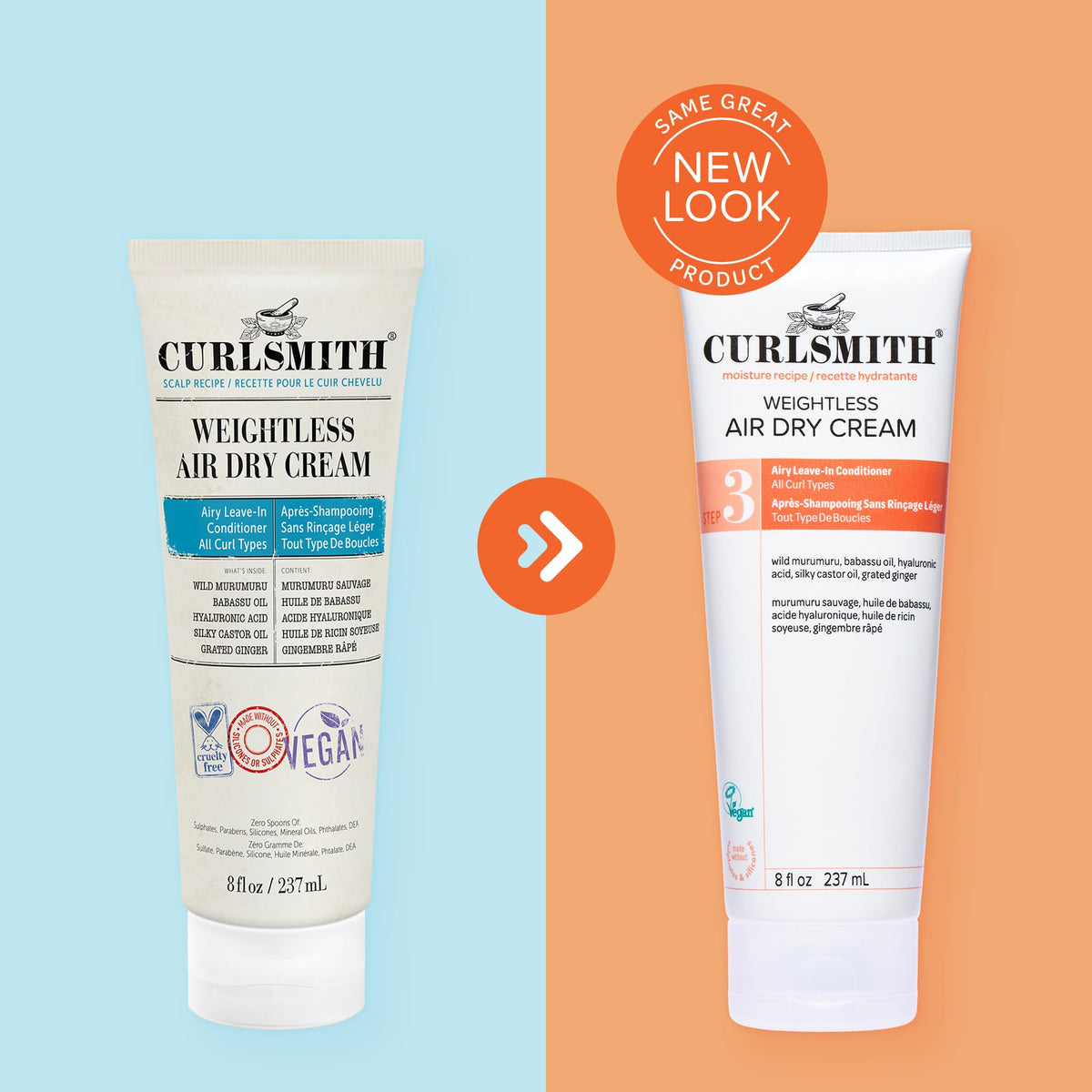 CURLSMITH ingredient view highlighting hyaluronic acid for moisture