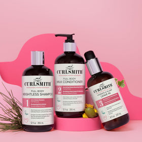 CURLSMITH product label showing vegan and cruelty‑free certifications