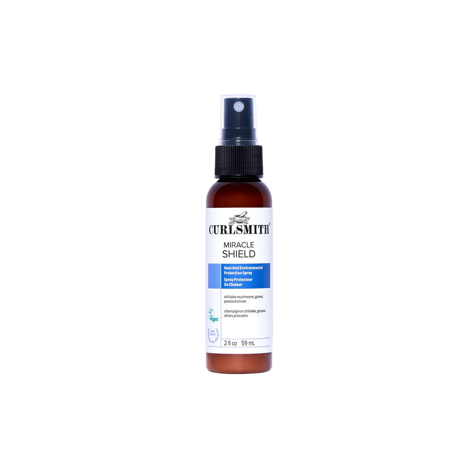 CURLSMITH front packaging of Miracle Shield showing compact 2 oz benefit