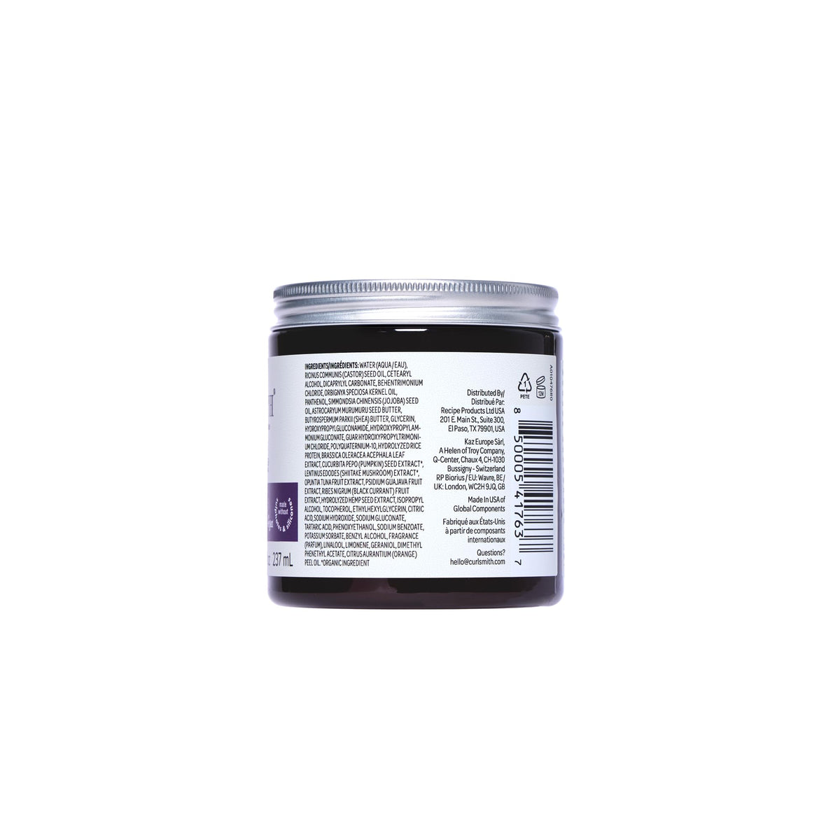 CURLSMITH scent ingredients lychee and strawberry emphasizing fruity gourmand aroma