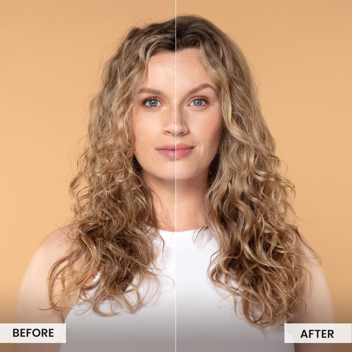 CURLSMITH bi-phase texture poured showing lightweight oil and water layers