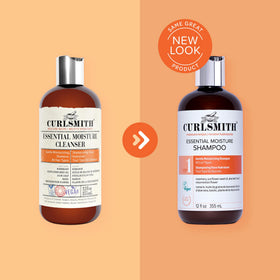 CURLSMITH shampoo suds on curly hair showing effective gentle cleansing