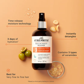 CURLSMITH spray nozzle delivering fine mist for even coverage