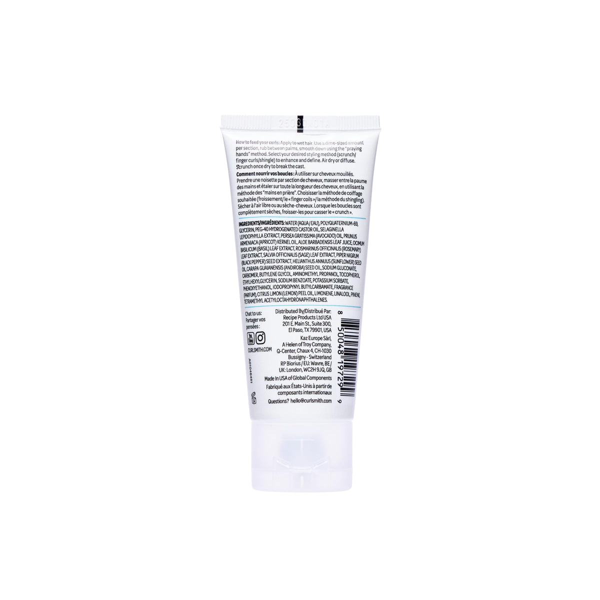 CURLSMITH small jar in toiletry bag demonstrating travel-ready convenience