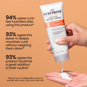 CURLSMITH hyaluronic acid and murumuru butter visualizing moisturizing ingredients