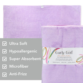 Curly Girl label and stitch detail showing durable construction benefit